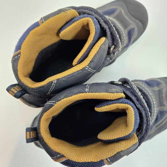 Geox Tex Savage Blue Waterproof Boots Hook & Loop Straps Boy's Size US 3 EU 34 - Picture 8 of 11